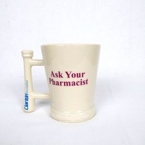Claritin Pharmacist Mortar and Pestle Cup Coffee Mug Vintage USA 14oz